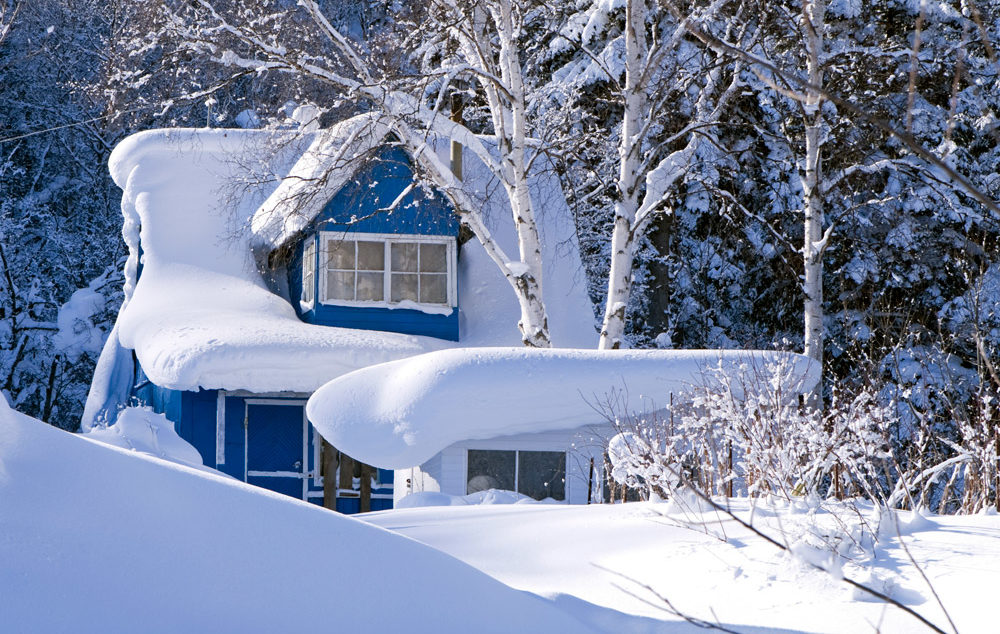 House and snow